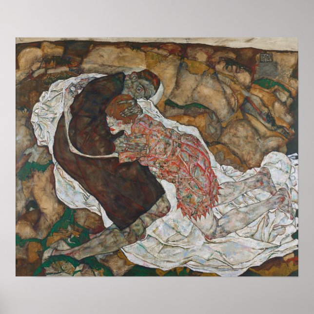 Schiele - Död Och Flicka Poster (Framsidan)