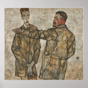 Schiele - Dubbelporträtt, Heinrich och Otto Bene… Poster