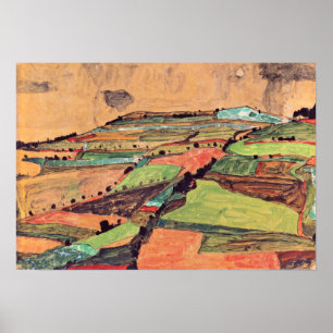Schiele - Fält Landskap 1910 Poster