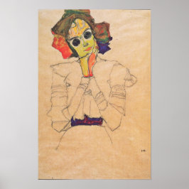 Schiele - flicka med solglasögon 1910 poster