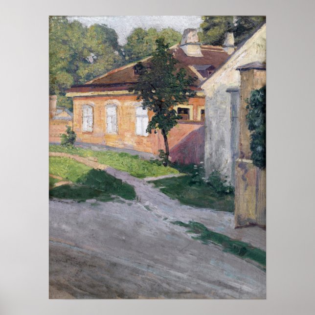Schiele - Hus i Hutteldorf Poster (Framsidan)