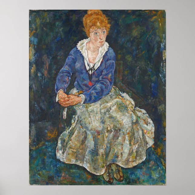 Schiele - Hustru Edith Poster (Framsidan)