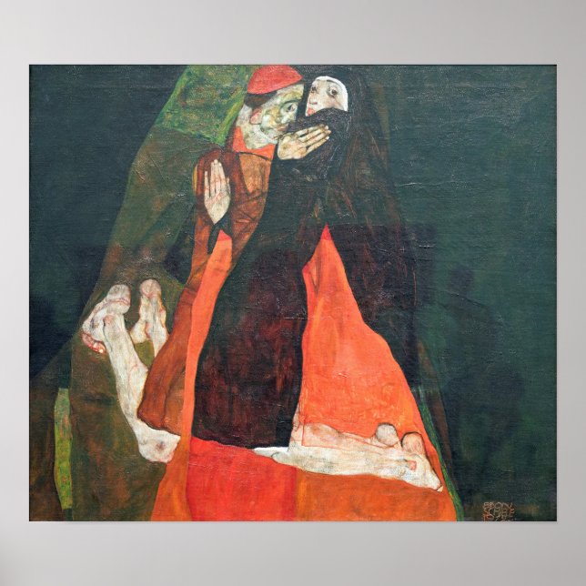 Schiele - Kardinalen Och Nunnan Poster (Framsidan)