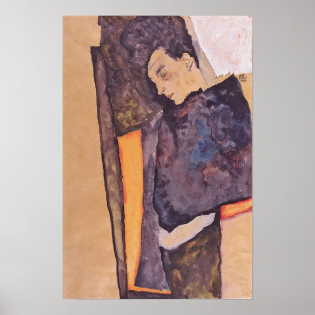 Schiele - Konstnären från 1911, Mor, som ligger i  Poster (Framsidan)