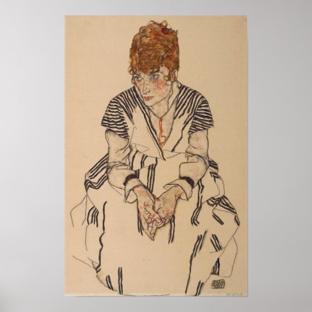 Schiele - Konstnärens svägerska Adele Harms… Poster (Framsidan)