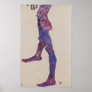 Schiele - Male Abdominal Torso 1910 Poster