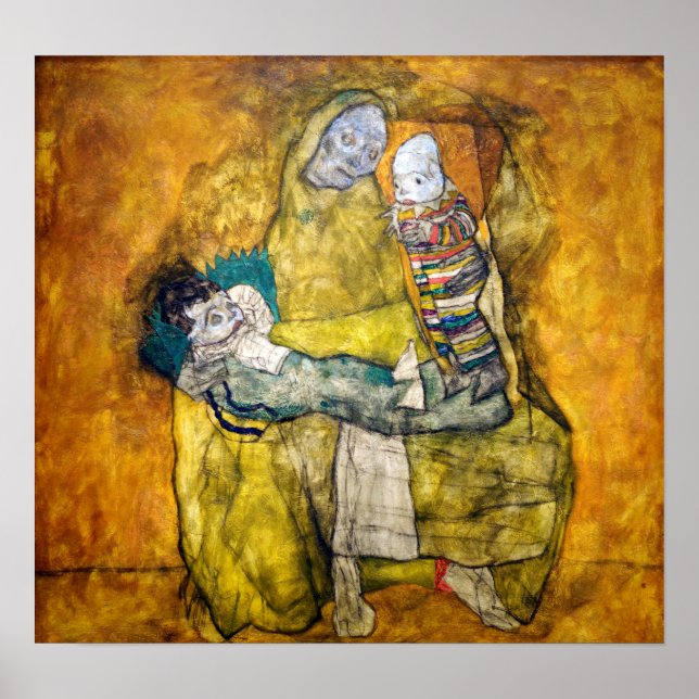 Schiele - Mor med två barn Poster (Framsidan)