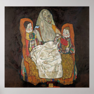 Schiele - Mor med två barn Poster