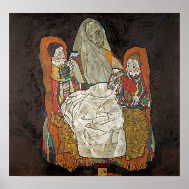 Schiele - Mor med två barn Poster (Framsidan)