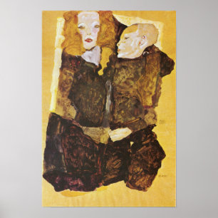 Schiele - Mor och ett barn Poster