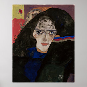 Schiele - Mourning Woman Poster