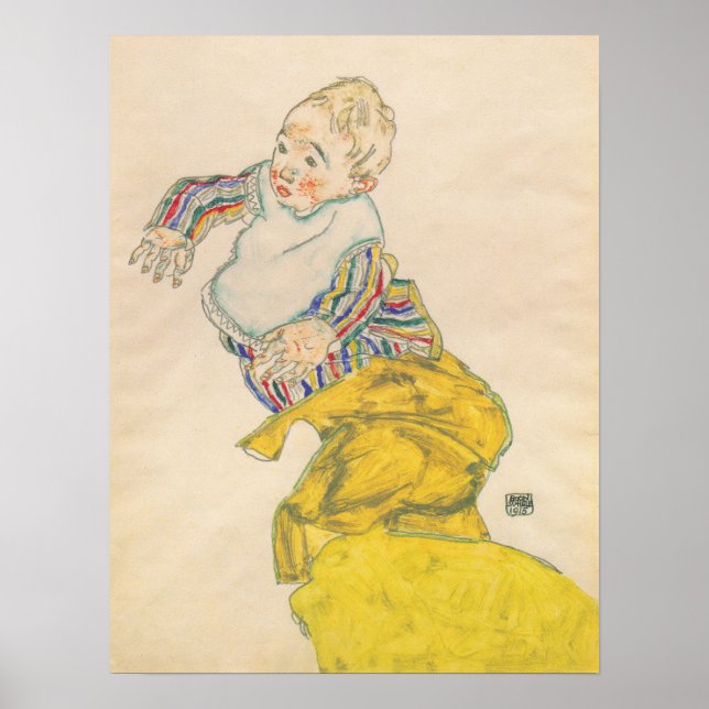 Schiele - Nephew Anton Peschka 1915 Poster (Framsidan)