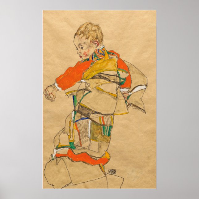Schiele - Porträtt av ett barn (Anton Peschka Jr.) Poster (Framsidan)