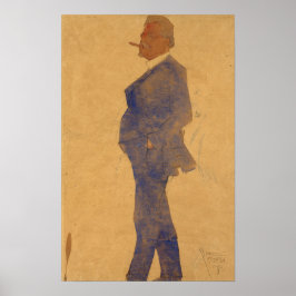 Schiele - Porträtt av Leopold Czihaczek 1908 Poster