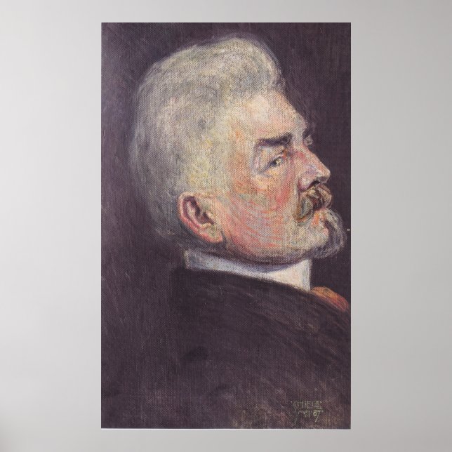 Schiele - Porträtt av Leopold Czihaczek i profil… Poster (Framsidan)