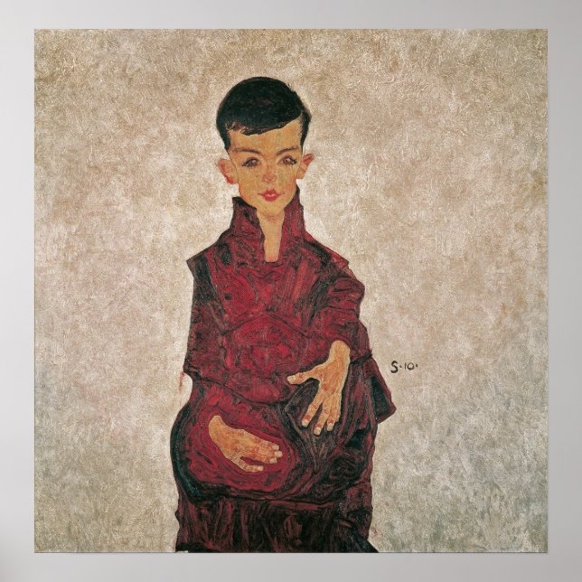 Schiele - Porträtt of Herbert Poster (Framsidan)