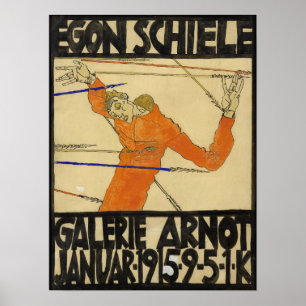 Schiele - Poster för utställning på galerie Ar...