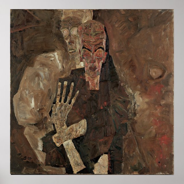 Schiele - Självseare (Död och man) Poster (Framsidan)