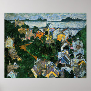 Schiele - Sommarlandskap Poster