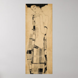 Schiele - Stängande flicka Poster
