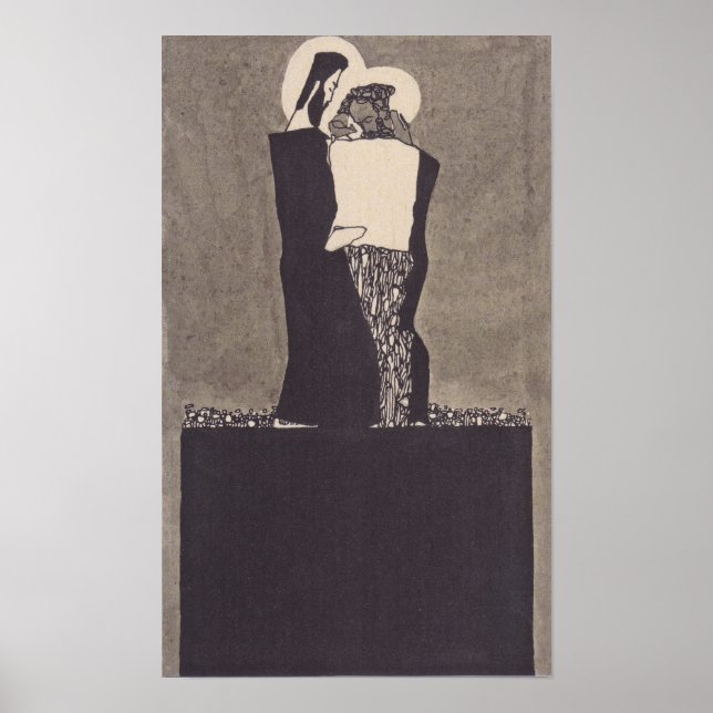 Schiele - Två Manar 1909 Poster (Framsidan)