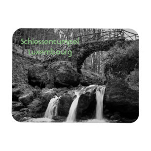 Schiessentumpel Waterfall Luxemburg Monokrome Magnet