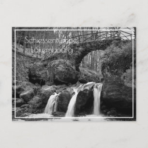 Schiessentumpel Waterfall Luxemburg Monokrome Vykort