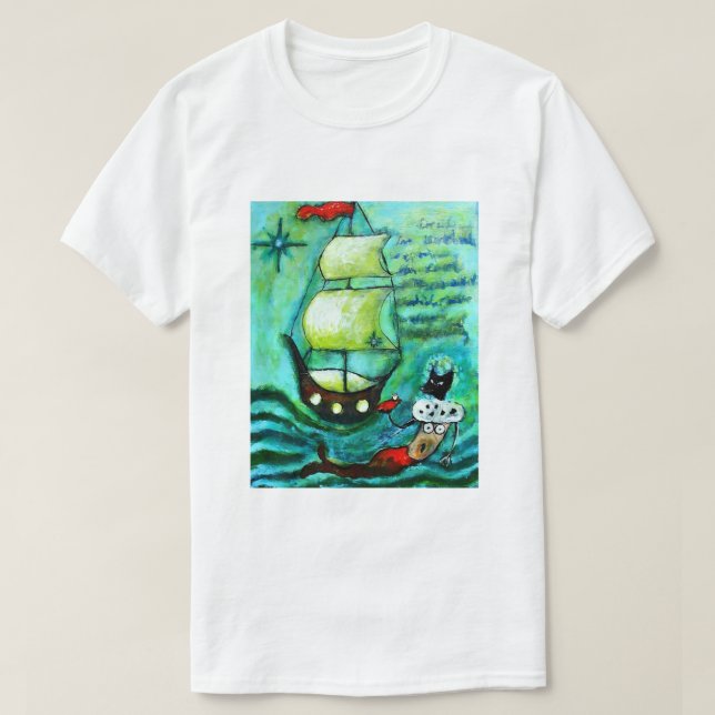 Schiff Ahoi T Shirt (Design framsida)