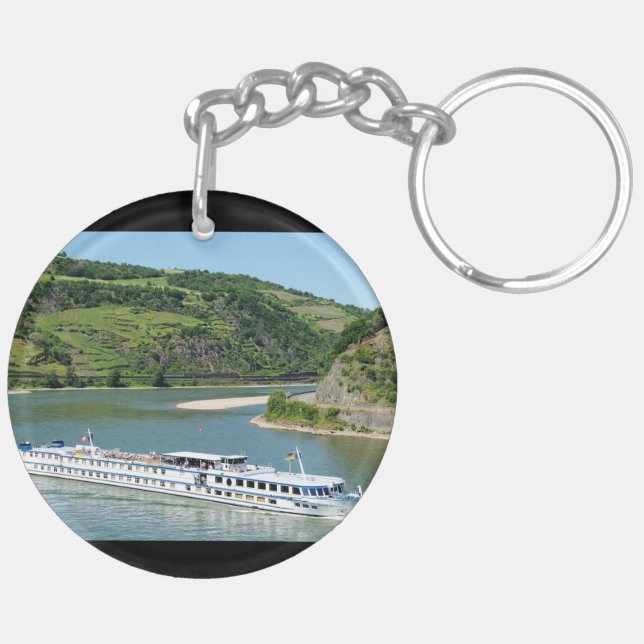 Schiff auf dem Rhein bei Oberwesel (Vänster Baksida)