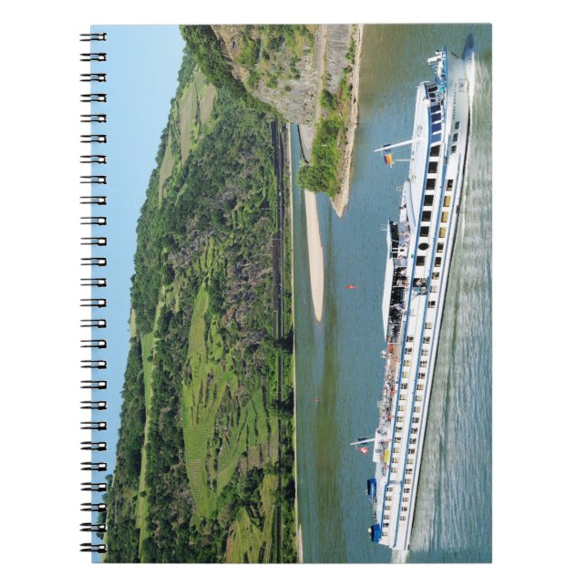 Schiff auf dem Rhein bei Oberwesel Anteckningsbok Med Spiral (Framsidan)