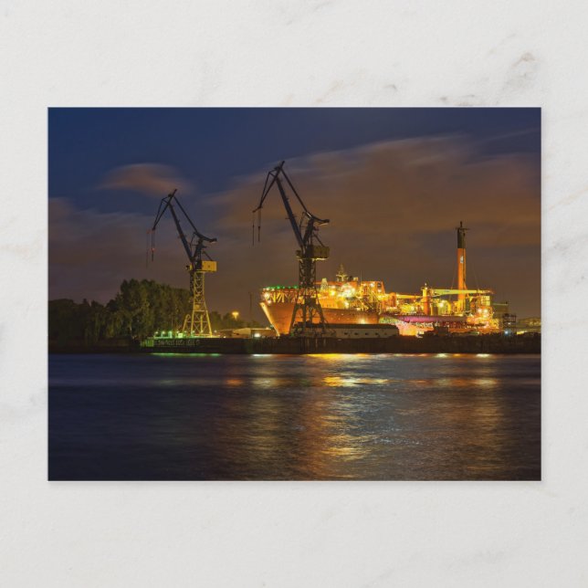 Schiff i Hamburger Werft Vykort (Framsida)