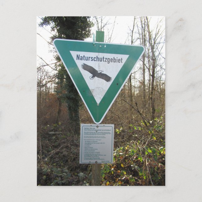 Schild Naturschutzgebiet Vykort (Framsida)
