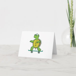 Schildkröte liebt Skateboard fahren Inbjudan
