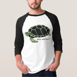 Schildkröte schwarz grün tee shirt