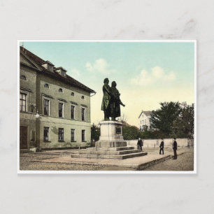 Schiller- och Goethemonumentet, Weimar, Thüringen Vykort