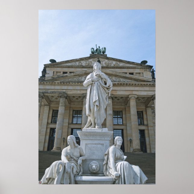 Schiller Statue i Berlin Poster (Framsidan)