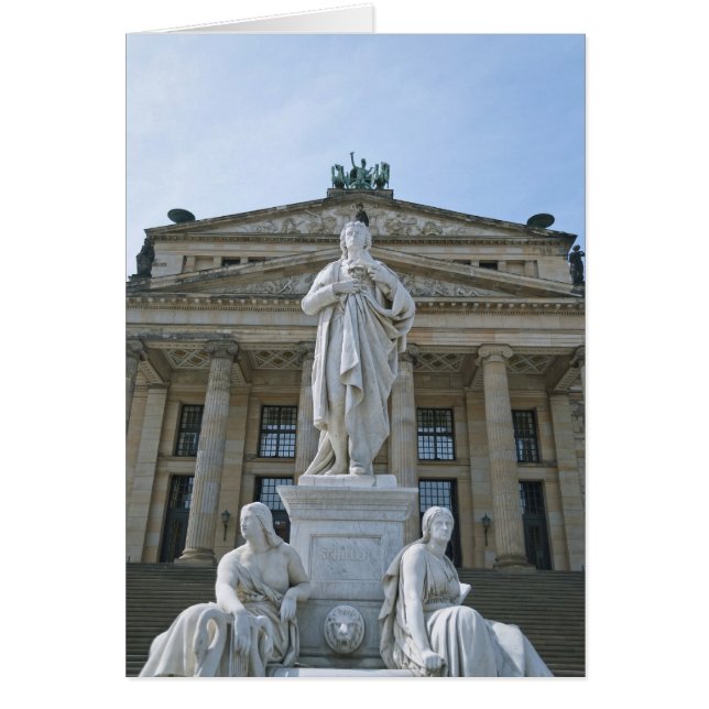 Schillerstaty i Berlin Hälsningskort (Framsidan)