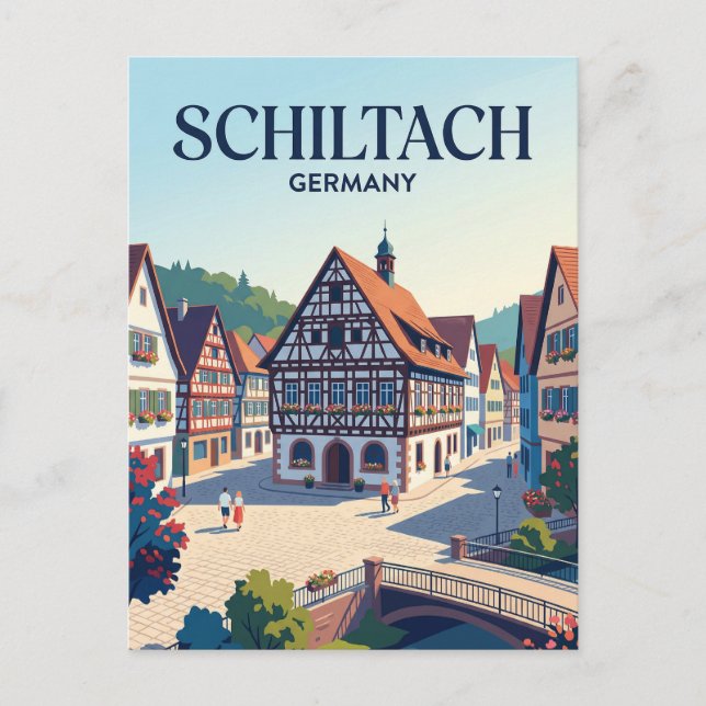 Schiltach Tyskland Vykort (Framsida)