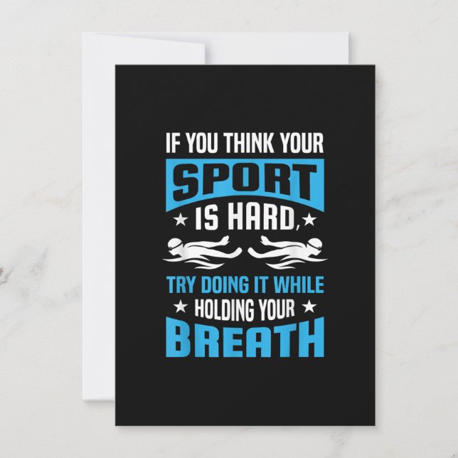 Schimming Swimming Älskare Quote Gifts Swimmer Sat Inbjudningar (Framsida)