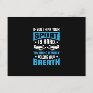 Schimming Swimming Älskare Quote Gifts Swimmer Sat Meddelande Vykort