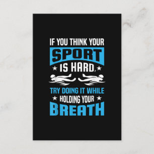 Schimming Swimming Älskare Quote Gifts Swimmer Sat Tilläggskort