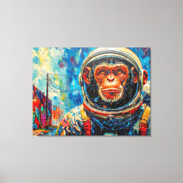 SCHIMPANS-ASTRONAUT KOMMER HEM-6 CANVASTRYCK