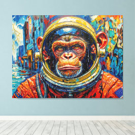 SCHIMPANS-ASTRONAUT KOMMER HEM-8 CANVASTRYCK