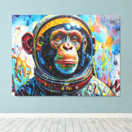 SCHIMPANS-ASTRONAUT KOMMER HEM-9 CANVASTRYCK