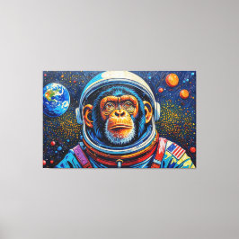 SCHIMPANS I RYMDEN-2 CANVASTRYCK