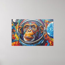 SCHIMPANS I RYMDEN CANVASTRYCK