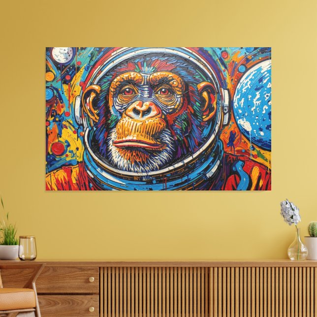 SCHIMPANS I RYMDEN CANVASTRYCK (Insitu (Vardagsrum))