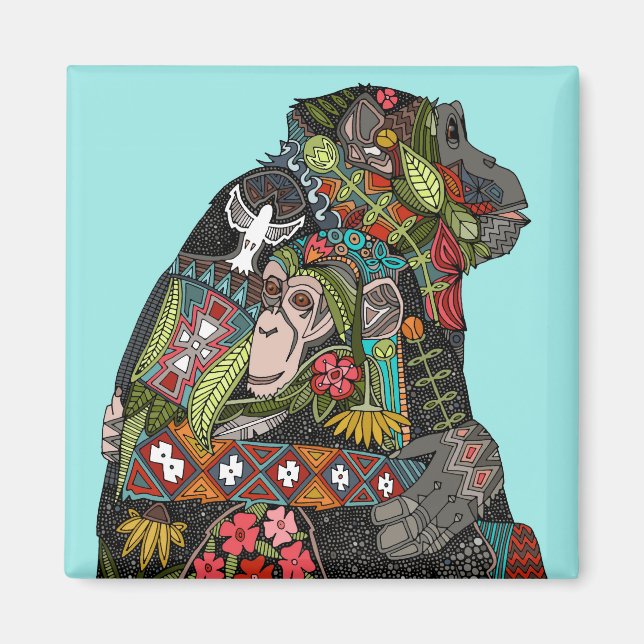 schimpans kärlek himlar magnet (Framsidan)