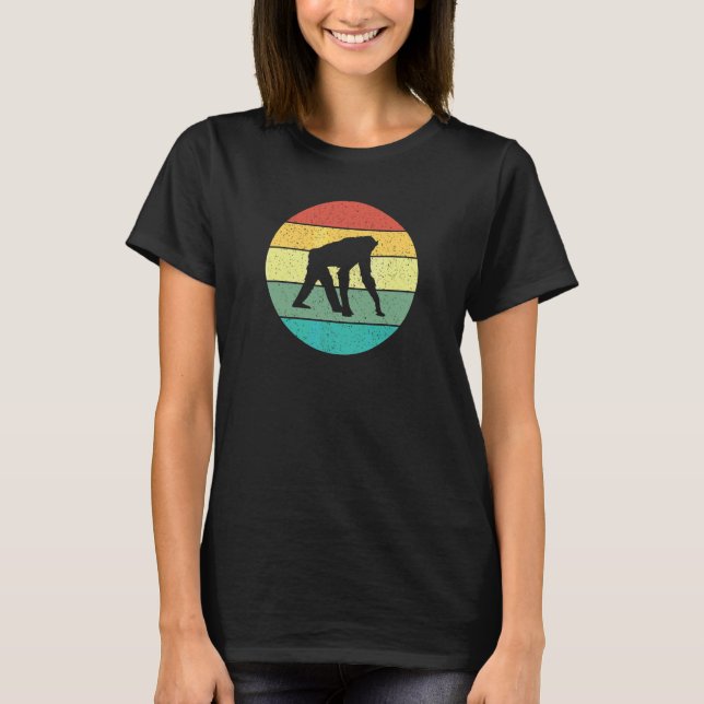 Schimpans Retro Vintage T Shirt (Framsida)