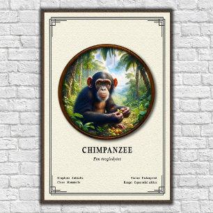 Schimpans zoologiserie poster
